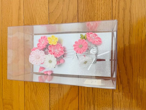 Shichigosan Sanbi Tsumami-zaiku Hairpin Set Used Rare