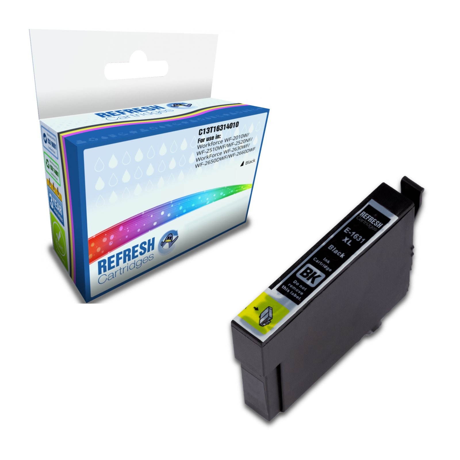 Refresh Cartridges Black 16XL Ink Compatible With Epson Printers