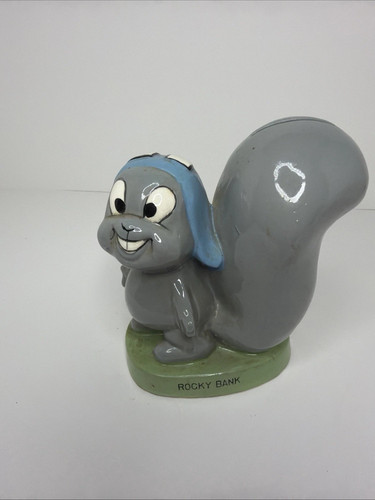 MINTY-RARE 1960 LARGE ROCKY BANK FROM BULLWINKLE +ROCKY SHOW-BY JAY WARD PROD