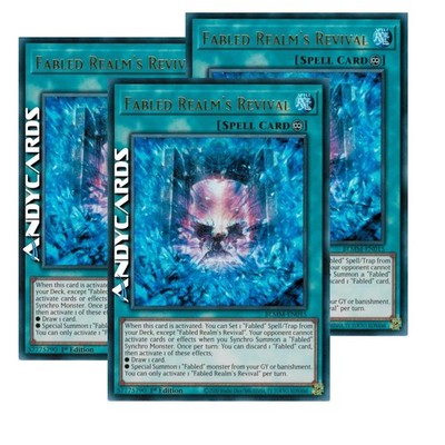 FABLED REALM'S REVIVAL 3x   Ultra R   BLMM EN015   1Ed   Yugioh!   ANDYCARDS
