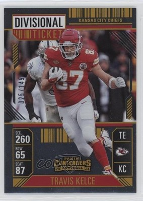2024 Panini Contenders Divisional Ticket 25/149 Travis Kelce #48 o7m