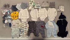 Newborn Baby Boy Set Of Clothes, Mittens, Socks, Hats and Bibs