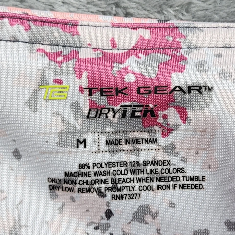 Tek Gear Leggings Mujer M Rosa Gris Salpicaduras Drytek Capri Entrenamiento Yoga Gimnasio Foto 4 de 4