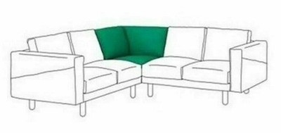IKEA NORSBORG Eckteil Abdeckung - Grasbo hellgrün 803.826.46