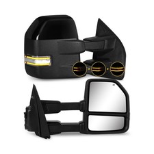 Painted Black Switchback Towing Mirrors for 2015-2020 Ford F150 Painted Black