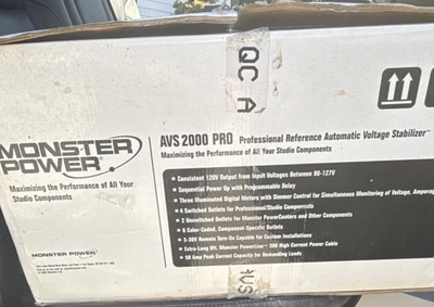 Monster Power AVS 2000 PRO Rack Mountable Voltage Stabilizer 600005-00 6 Outlets