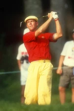American golfer Payne Stewart tees off during the day two Kemper O- Old Photo 1
