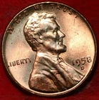 Uncirculated Red 1958-D Denver Mint Copper Lincoln Wheat Cent