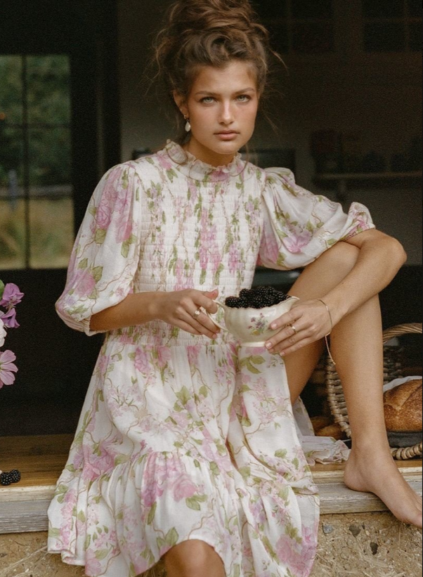 Spell & The Gypsy Rose Garden Cottagecore Mini Dress Size S