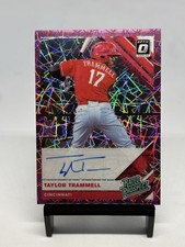 2019 Donruss Optic Rated Prospects Signatures Taylor Trammell Auto Pink Velocity
