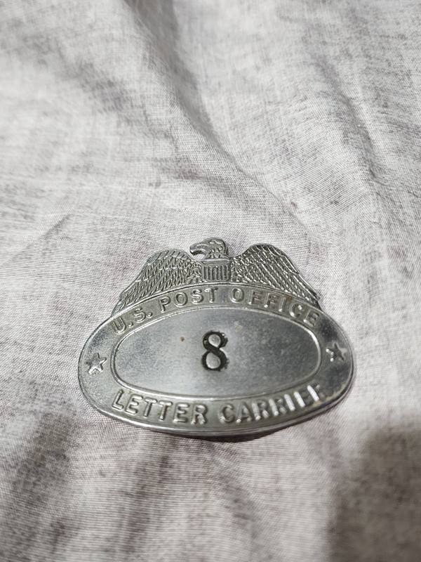 Vintage US Post Office Letter Carrier Hat Badge Pin #8 USPS