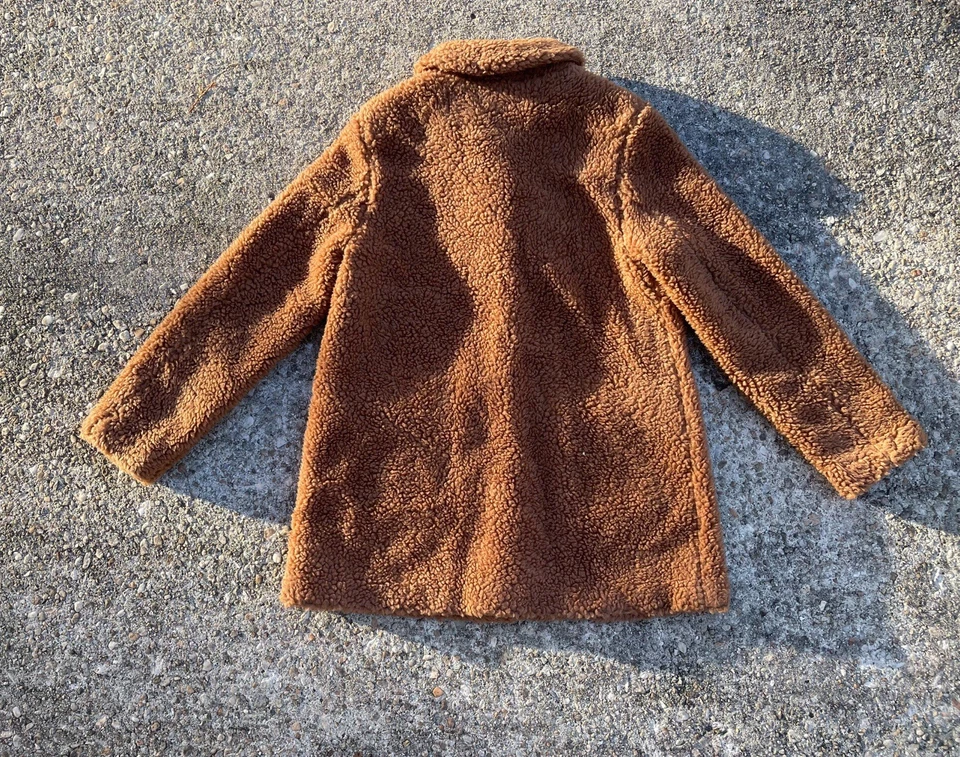 Abrigo de peluche Sherpa Crewcuts - Talla XL - Marrón camel - Excelente estado Foto 2 de 4