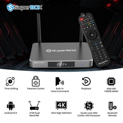 SuperBox S6 Ultra Streaming TV Box Smart Android Limited Edition 128gb WiFi 6