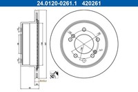 2X Ate 24.0120-0261.1 Bremsscheibe FüR Ssangyong