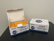 Madisi Golf 2 HB Half Pencils, 3.5" Wood Mini Pre-Sharpened, Approx 144 Count