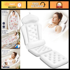 Luxury Full Body Bath Pillow - Thick Tub Cushion with Neck, Back Lumbar Suppor