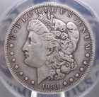 1884 "S" Morgan SILVER Dollar $1 ANACS VF30 #822 Very Fine ECC&C, Inc.