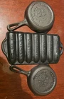 Miniature Griswold Crispy Corn Pan  And Two Griswold #0