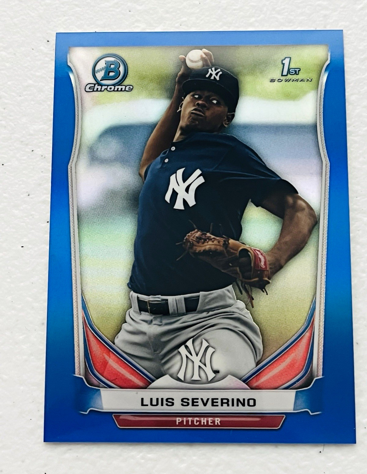 Topps 2014 Bowman Chrome Luis Severino Yankees Blue Refractor /250 #BCP78