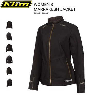 KLIM Women's Marrakesh  D30 Armored/Water Resistant  Motorcycle Jacket, Black