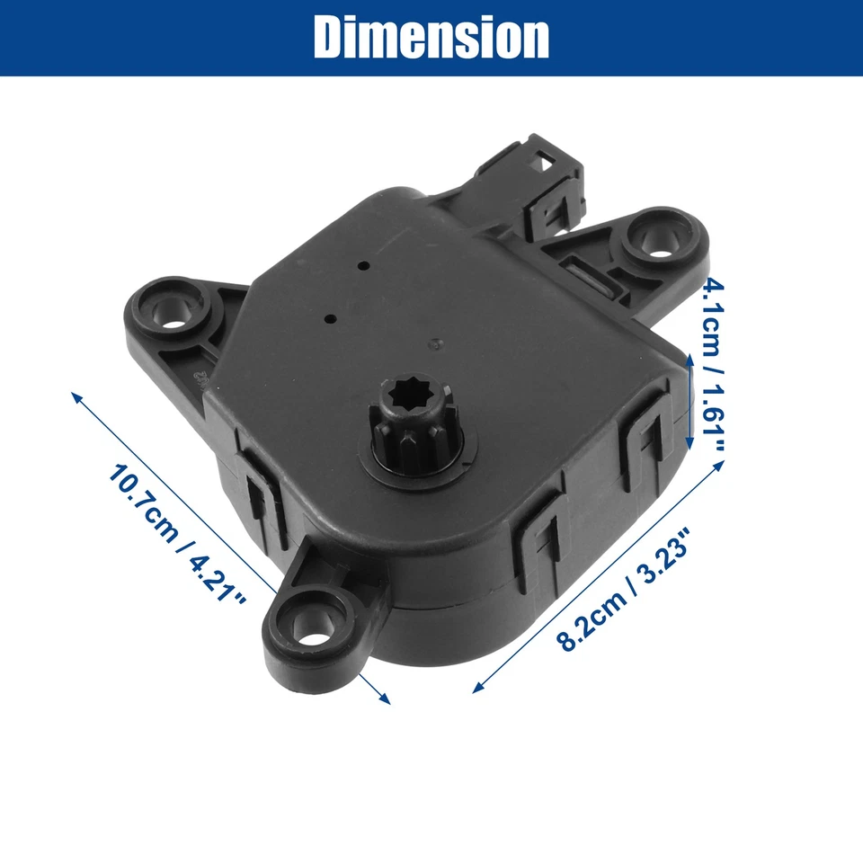 AC Heater Blend Door Actuator Single Custom for Chrysler Aspen 2007-2009 Black - Image 4 of 4