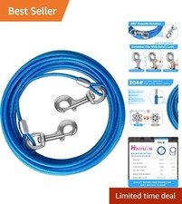 Dog Tie Out Cable, Dog Runner Cable 10/15/20/25/30/50 FT Steel Cable with S...