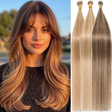 Nano Ring Bead Russian Remy Human Hair Extensions Highlight Microlink Loop Hair