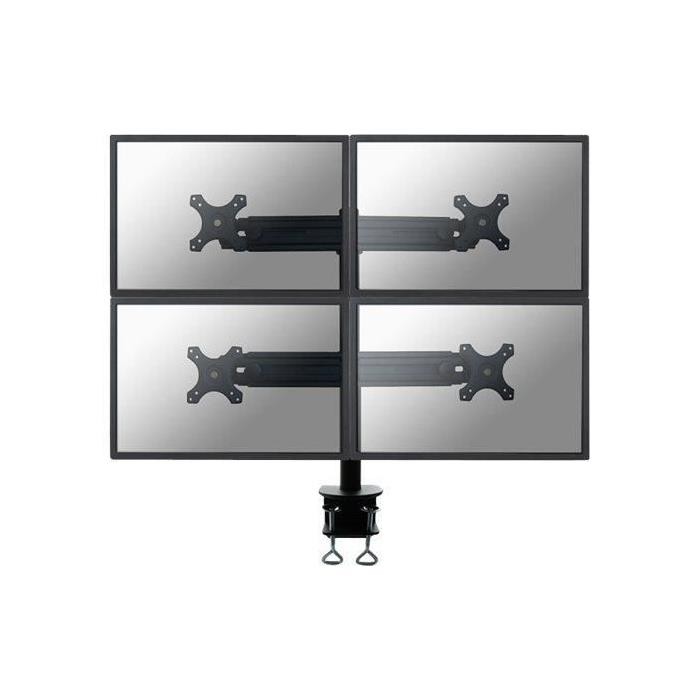 Support 4 écrans NewStar FPMA-D700D4 pour bureau noir réglable