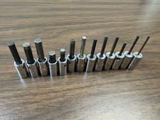Snap-on Tools 13 pc LOT SAE 1/4" Drive Chrome Hex Bit Socket Drivers USA