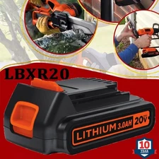 2.0Ah for Black and Decker 20V Lithium-Ion Max Battery 20 Volt LBXR20 LBXR2020