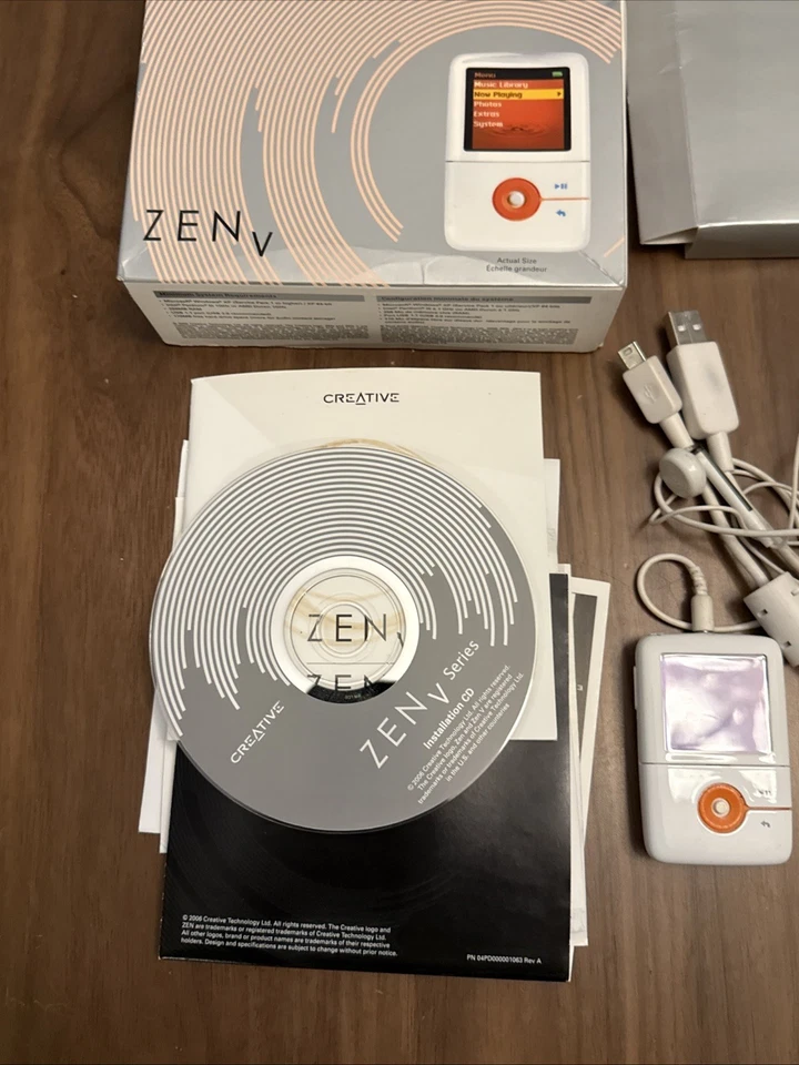 Creative Zen V 1 GB Color Blanco y Naranja 2006 Fabricado... Foto 3 de 4
