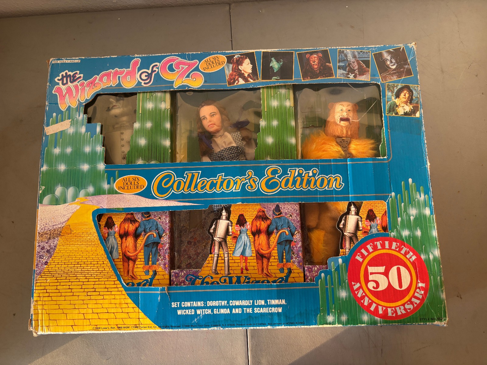 Wizard Of Oz 50th Anniversary 6 Doll Set-Collector's Edition