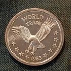 1983 Eagle World Trade One World Trade Unit 1 Troy Oz .999 Fine Silver Round