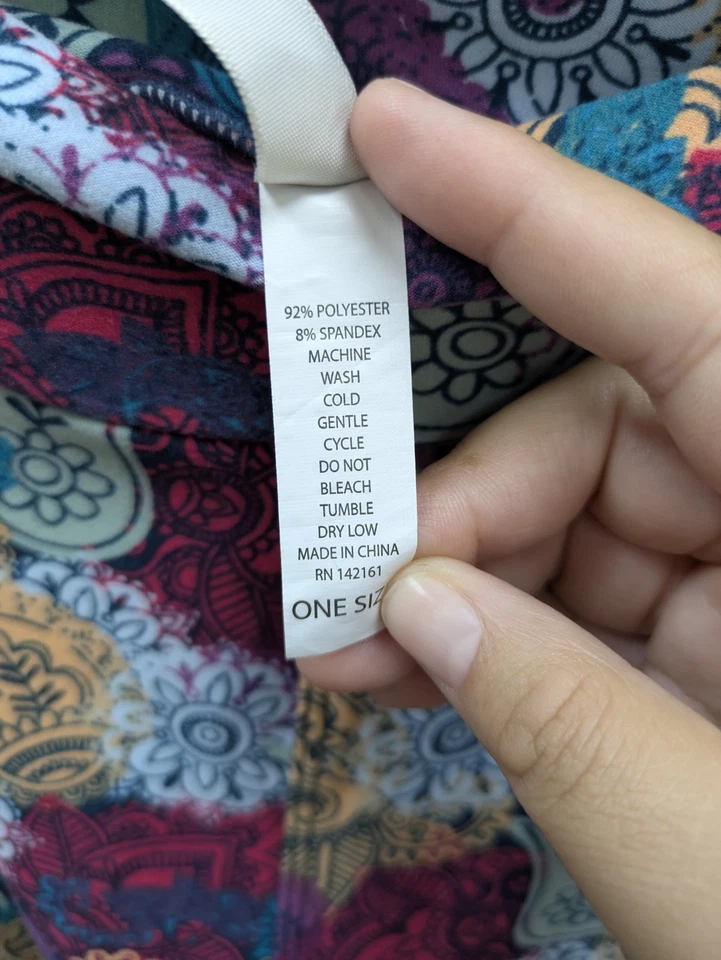 Bohemian Paisley Print Leggings Womens One Size Small Large Casual Soft - Image 3 of 4