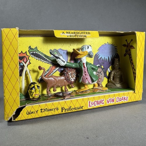Jeu vintage 1961 Marx Toys Walt Disney professeur Ludwig von Drake - Photo 3/11