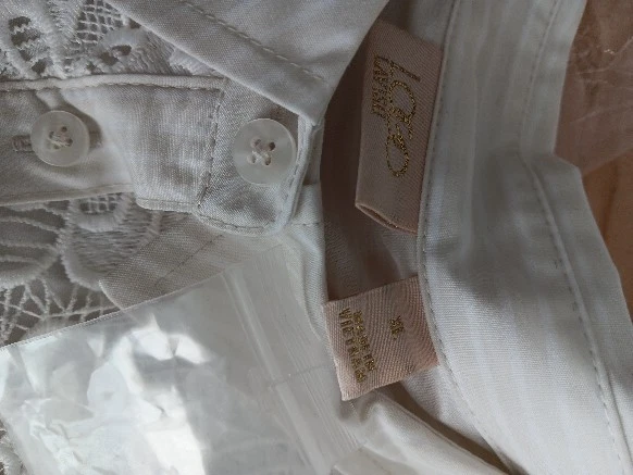 Camisa de popelina relajada con frente de encaje LOGO Luvish de Lori Goldstein, talla XL a684776 Foto 3 de 4