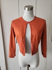 Mint Original Project Alabama Handmade Bolero Jacket Orange Beaded/stitchwork M