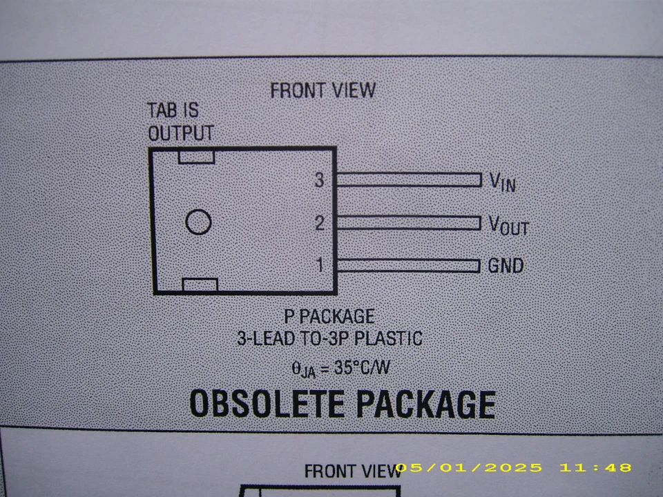 LT1083CP-5  Original LINEAR TO-3P , 5V ( 6,3V Tube ) Regler 7,5A , Neu / NOS ! - Bild 4 von 4