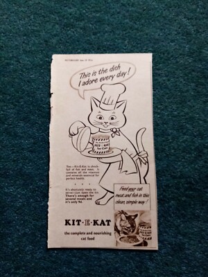 Da11 Ephemera 1954 Reklame Kit e kat Katzen 
