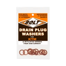 Bolt Motorcycle Hardware KTM Oil Drain Plug Crush Washer Kit 16 pack