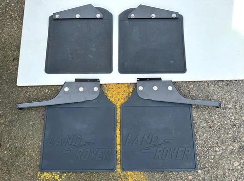 Rubber Mud Flap Set Front and Rear With Bracket for Defender 90 110 130 1986-16 - Afbeelding 1 van 19