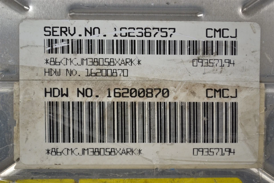 Unidad de control del motor Pontiac FireBird 1998 16200870 módulo ECU 9H3 681 B5 Foto 2 de 4