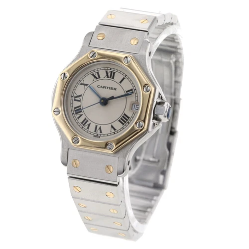 Cartier Santos - 25 mm, Stainless Steel, Yellow Gold