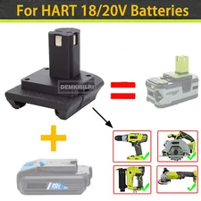 NEW Adapter For HART 18V 20V Li-Ion Battery to For Ryobi 18V Power Tools US