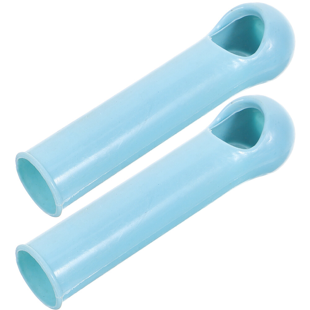 2 Pcs Plastic Dustpan Handle Broom Mop Rod Grip Clothesline Pole End