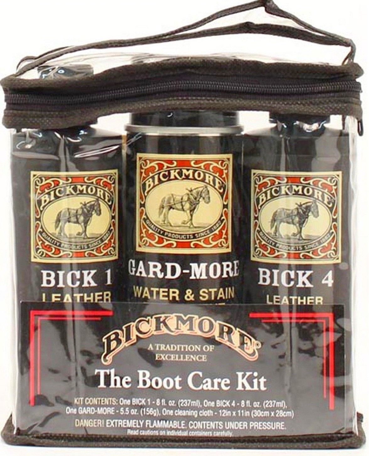 BICKMORE BOOT CARE KIT for leather boots shoes Bick 1 + Gard More spraY