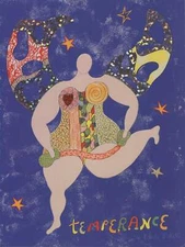 NIKI DE SAINT PHALLE Temperance 20.75" x 15.75" Offset Lithograph 2012 Niki De S