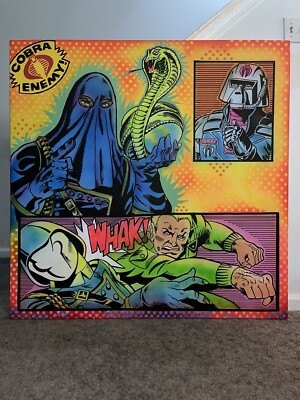 Original 1of 1!!! 48x48 GI JOE COBRA ENEMY!!! Large Canvas Painting!!!