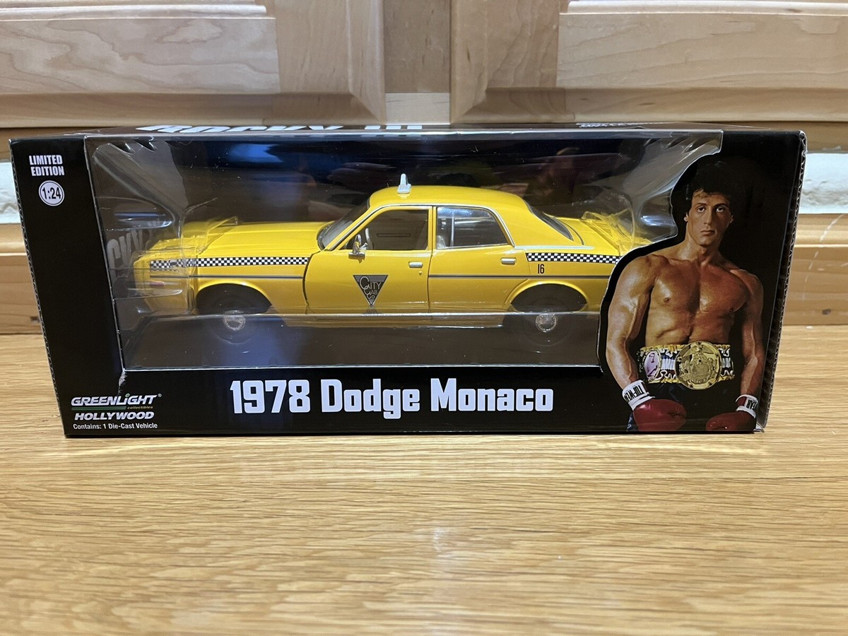 1978 DODGE MONACO TAXI YELLOW ROCKY III 1/24 DIECAST MODEL