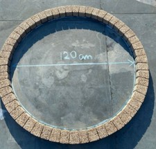 140cm circle ring brick grass edging border tree flower surround granite stone